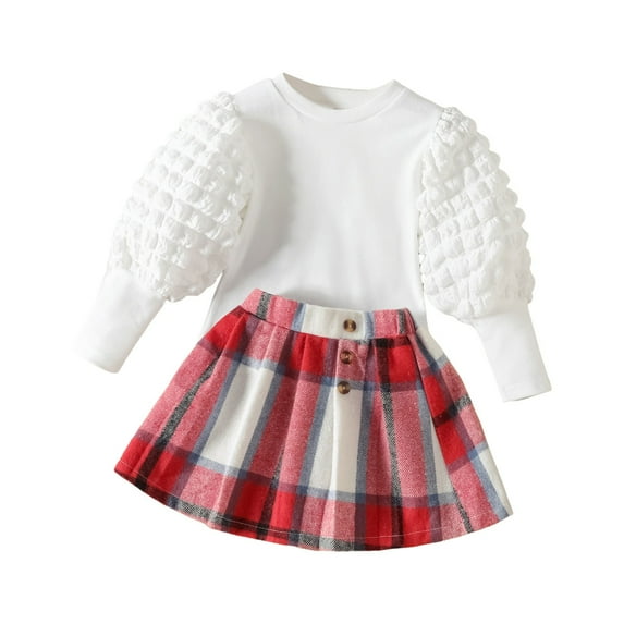 NIEWTR Baby Girl Clothes Contrast Color Sweatshirt Pullover Top Jogger Pants or Skirt 2Pcs Toddler Girl CowGirl Fall Winter Outfits