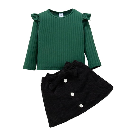 NIEWTR Baby Girl Fall Clothes Toddler Fall Winter Outfit Girl Sweatshirt Shirt Pants Sweatshirt Pullover Tops Jogger Pants Pajamas & Dailywear Set,2-3 Years