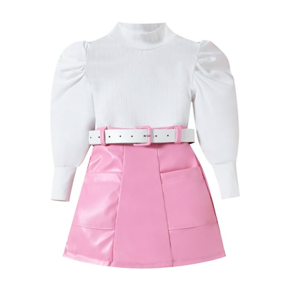 NIEWTR Baby Girl Fall Outfits Color Block Long Sleeve Sweatshirt Pants or Skirt Girls Sweatsuit Fall Clothes