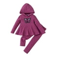 thumbnail image 1 of NIEWTR Baby Girl Little Girls Coats Sweatshirt Toddler Outfits 2024 Long Sleeve Contrast Color Tops with Sweatpants Fall Outfits for 0 6 12 18 24 M 1t 2t 3t 4t 5t 6t Dailywear Set,18-24 Months, 1 of 5