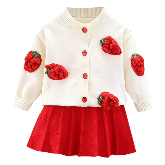 NIEWTR Baby Girl Outfit Sets Girls Clothes Casual 2 Piece Outfits Kids Long sleeve Sweatshirt Pants or Skirt Sets Sweatshirt Pullover Tops Jogger Pants or Skirt