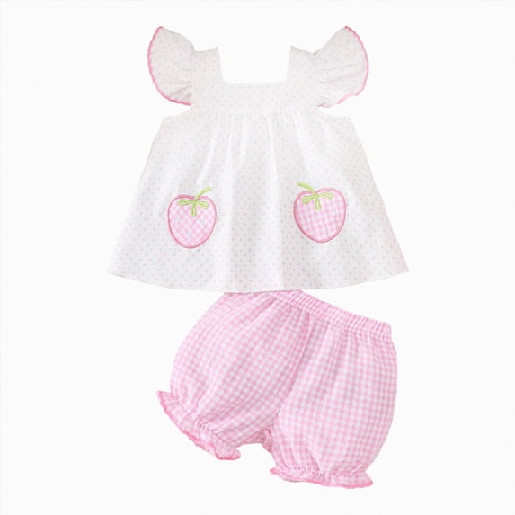 NIEWTR Baby Girl Summer Clothes 2Pcs Sleeveless Pajamas Toddler Children Soft Tee & Elastic Waist Shorts Sleepwear Set 0-3 6 9 12 18 24 Months(A-White,2-3 Years)