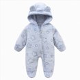 thumbnail image 1 of NIEWTR Baby Girls Boy Snowsuit Baby Snowsuit Bear Ear Winter Clothes Infant Puffer Jacket Newborn One-Piece Coat with Hooded, 1 of 6