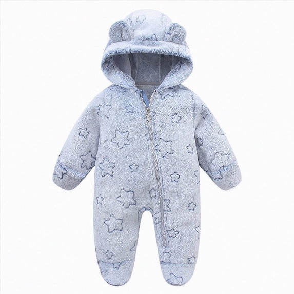 NIEWTR Baby Girls Boy Snowsuit Baby Snowsuit Bear Ear Winter Clothes Infant Puffer Jacket Newborn One-Piece Coat with Hooded