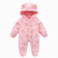 thumbnail image 1 of NIEWTR Baby Girls Boy Snowsuit Baby Snowsuit Bear Ear Winter Clothes Infant Puffer Jacket Newborn One-Piece Coat with Hooded, 1 of 6