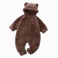thumbnail image 1 of NIEWTR Baby Girls Boys Clothes Newborn Long Sleeve Sleeper Jumpsuit Infant Rompers Autumn Sleep and Play Loungewear Clothes(A-Brown,0-3 Months), 1 of 2