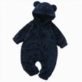 thumbnail image 1 of NIEWTR Baby Girls Boys Clothes Newborn Long Sleeve Sleeper Jumpsuit Infant Rompers Autumn Sleep and Play Loungewear Clothes(A-Navy,3-6 Months), 1 of 3