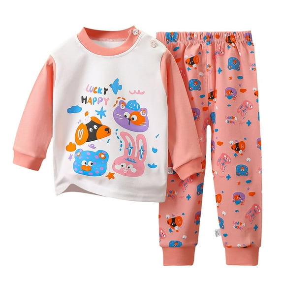 NIEWTR Baby Girls' and Toddler Long Sleeve Top and Pants Snug Fit Cotton 2 Piece Pajama Sleepwear Set Sleepwear Pajamas Long sleeve Pjs(2-3 Years)
