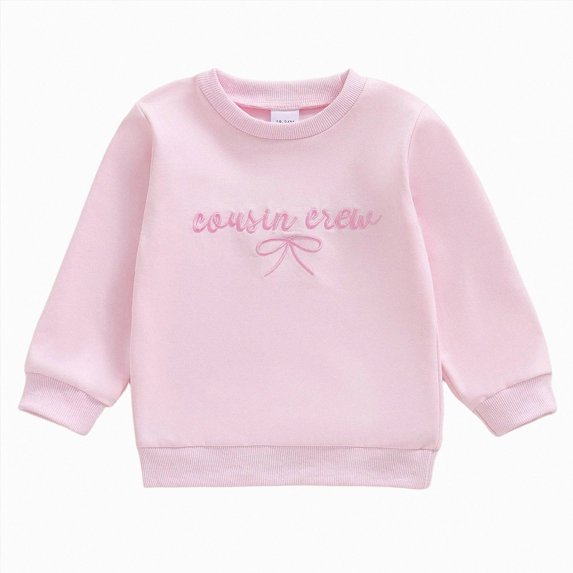 NIEWTR Baby Infant and Toddler Girl Long Sleeve T-Shirts Kids Long Sleeve Tees Casual Crewneck Basic T-Shirts Girls Lightweight Tops 2t 3t 4t 5t 6t 7t(A-Pink,5-6 Years)
