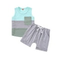 thumbnail image 1 of NIEWTR Toddler Boy Girl Short Sleeve T-Shirt and Elastic Waistband Shorts Outfit Set 2Pcs Cotton Summer Outfits Set Pajamas & Dailywear Set ,6-12 Months, 1 of 2