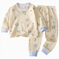 thumbnail image 1 of NIEWTR Baby Kids Winter Set 2PCs Long Sleeve Crewneck Tee + Elastic Pants Breathable Pajamas Gift Set for 0 3 6 9 12 18 Months Toddler Outfit Set(A-Light Blue,11-12 Years), 1 of 5