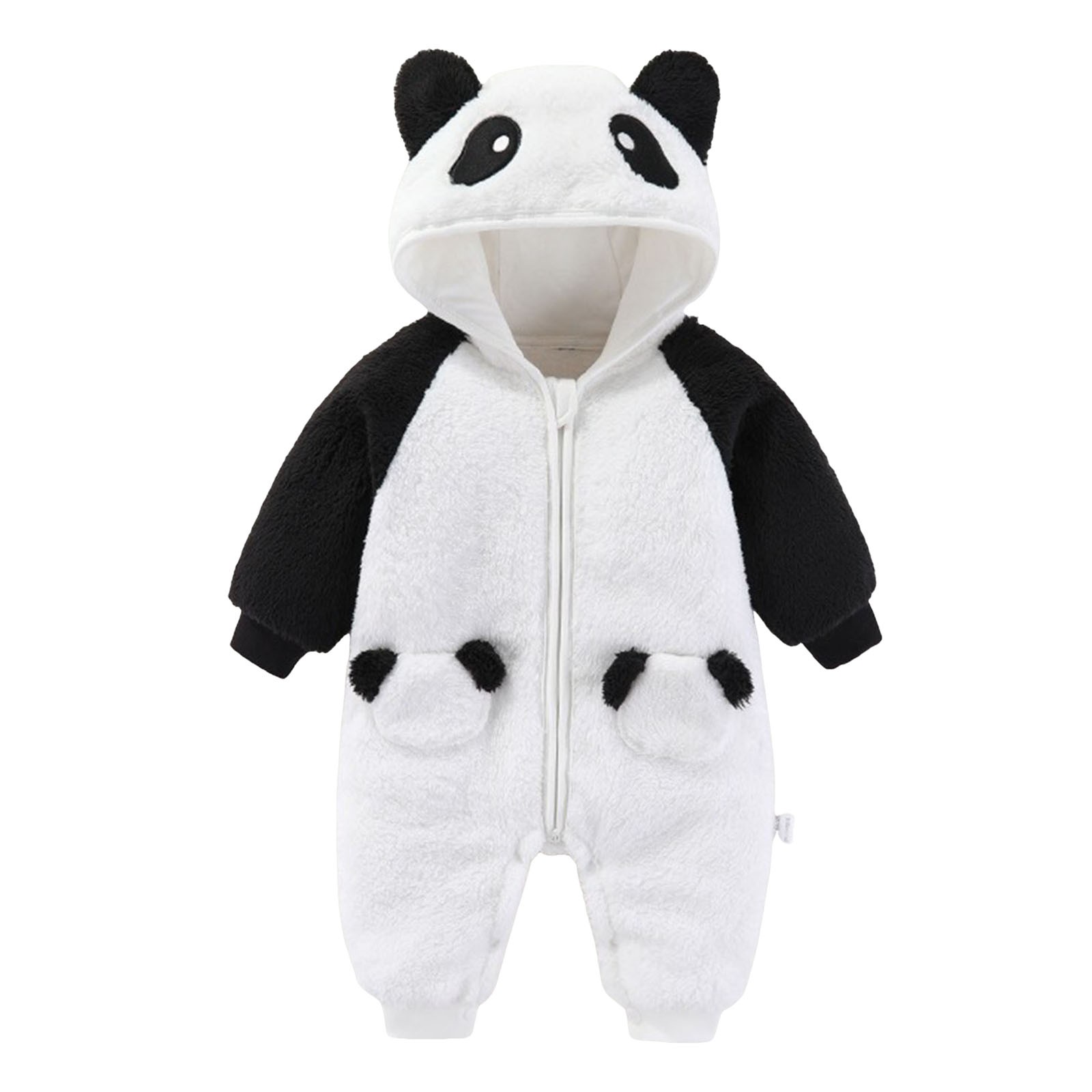 NIEWTR Baby Little Girls Jacket Toddler Boys Buttons Fuzzy Hooded Bear ...