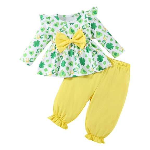 NIEWTR Baby Toddler Girl Clothes Fall Winter Outfits Long Sleeve Shirt Sweatshirt   Long Pants Kids Little Girl Clothing Toddler Girl Outfit For 1t 2t 3t 4t 5t 6t,0-3 Months