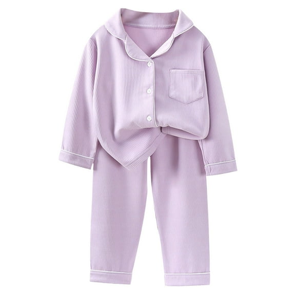 NIEWTR Baby Toddler Girl Clothes Fall Winter Outfits Cute Floral Top Pant Set 3 6 9 12 18 24 Months 2T 3T Fall Winter Outfit Long sleeve Pjs(Purple,5-6 Years)