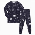 thumbnail image 1 of NIEWTR Baby and Toddler Matching Outfits Girls 2-Piece Set Baby Girl Fall Winter Long Sleeve Knit Top with Stretchy Sweatpants Daily Wear Pajama Set Soft (A-Black,5-6 Years), 1 of 8