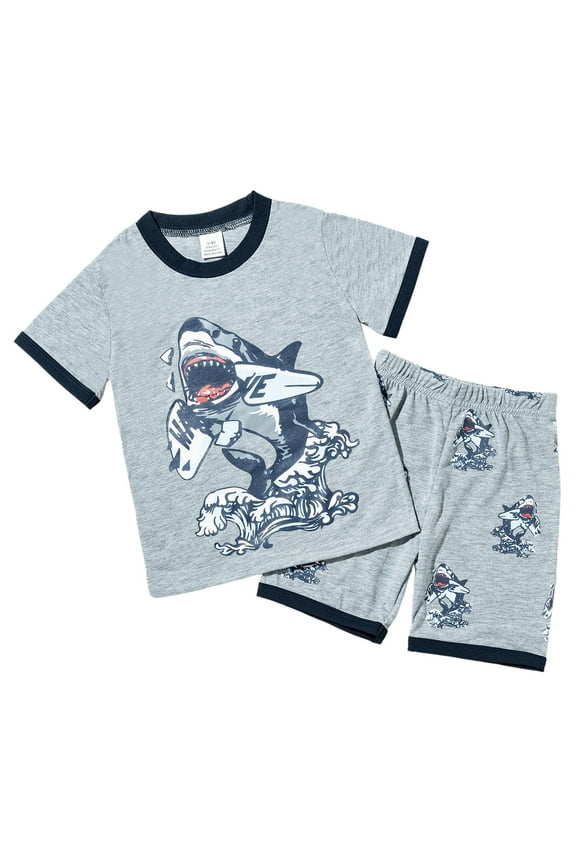 Boy Clothes Toddler Baby Boys Summer Outfits Sleeveless Patchwork T-Shirt Shorts Set 6 Months-4T For 18-24 Months 2t 3t 4t 5t 6t Children's Day Gift 2PCS Set ,2-3 Years