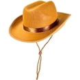 thumbnail image 1 of NIEWTR Boys And Girls Beach Sun Hat Childrens Brown Trimmed Cowboy Hat Western Cowboy Hat Brown Cowboy Hat, 1 of 6