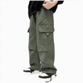 thumbnail image 1 of NIEWTR Boys Baggy Sweatpants Teens Straight Wide Leg Open Bottom Jogger Trousers Kids Lightweight Athletic Casual Pants with Pockets 4-15 Years Child Gift(A-Green,14-15 Years), 1 of 8