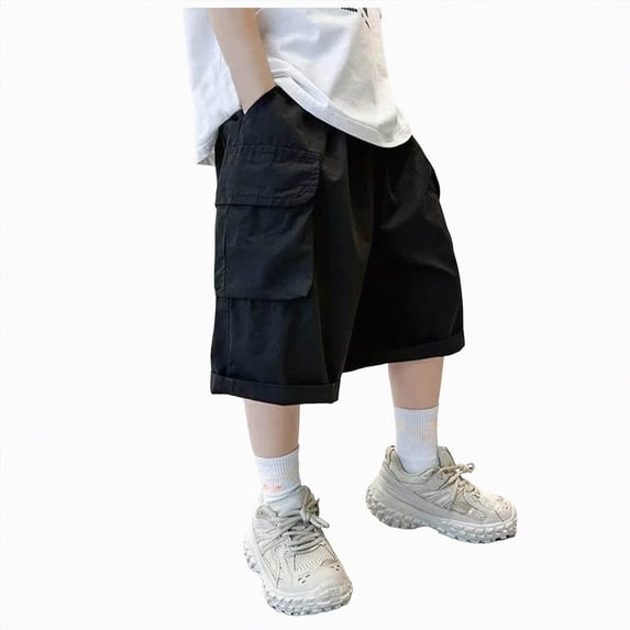 NIEWTR Boys Basketball Shorts Lightweight Mesh Athletic Shorts with Logo Print for Gym(Black,4-5 Years)