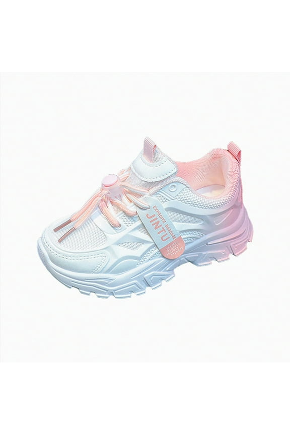 Boys Girls Casual Shoes Comfortable Walking Skateboard Sneakers for Little Kid Big Kid Breathable Walking Shoes (Pink,3)