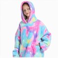 thumbnail image 1 of NIEWTR Boys Girls Kids Hooded Bathrobe,Soft Flannel Loungewear Robe with Adjustable Tie,Cartoon Print,for Toddlers to Kids 2-12 Years Toddler Pajamas(6-15 Years), 1 of 5