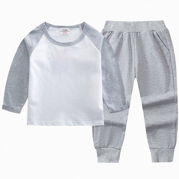 NIEWTR Boys and Girls Long Sleeved Trousers Comfortable Soft Warm Suits Fashionable Cartoon Print Children Long Sleeved Suits 1t 2t 3t 4t 5t 6t(A-B,9-10 Years)