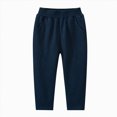 thumbnail image 1 of NIEWTR Boys Pants Fall Winter Cotton Blend Wide Straight Leg Lightweight Sweatpants Casual Joggers with Pockets 2T 3T 4T 5T 6T 7T 8T 9T Children(A-Dark Blue,6-7 Years), 1 of 4
