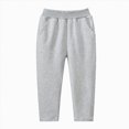 thumbnail image 1 of NIEWTR Boys Pants Fall Winter Cotton Blend Wide Straight Leg Lightweight Sweatpants Casual Joggers with Pockets 2T 3T 4T 5T 6T 7T 8T 9T Children(A-Light Gray,4-5 Years), 1 of 4