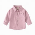 thumbnail image 1 of NIEWTR Boys Shirts Little Big Boys Long Sleeve Button Down Casual Dress Shirt with Pocket（Purple,3-4 Years), 1 of 4