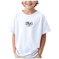 thumbnail image 1 of NIEWTR Boys Solid Color Short Sleeve T-Shirts Slim-fit Casual Crewneck Tees Breathable Summer Tops 5-14 Years(White,11-12 Years), 1 of 9