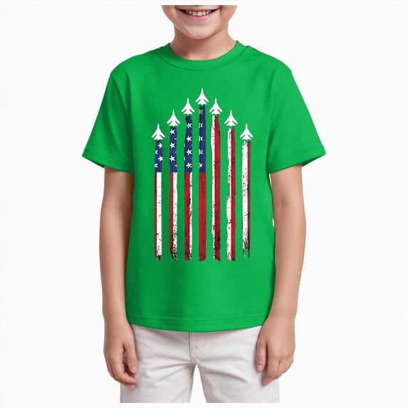 NIEWTR Boys Summer Basic T-Shirts Short Sleeve Soft Crewneck Tee Toddler Casual Tops for Indoor Activities and Relaxation(Green,13-14 Years)