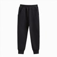 thumbnail image 1 of NIEWTR Boys Sweatpant 3t 4t 5t 6t 7t Kids Lightweight Open Bottom Athletic Jogger Baggy Drawstring Elastic Waist Pant with Pockets Boys Uniform Dress Pant(A-Black,7-8 Years), 1 of 6