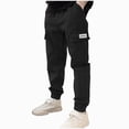 thumbnail image 1 of NIEWTR Boys' Sweatpants - 4 Pack Basic Cozy Active Jogger Pants with Pockets 3T 4T 5T 6T 7T 8T 9T Boys Uniform Dress Pant(A-Black,5-6 Years), 1 of 6