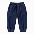 thumbnail image 1 of NIEWTR Boys Sweatpants Straight Leg Athletic Open Bottom Joggers Lightweight Drawstring Kid Pants with Pockets 2T 3T 4T 5T 6T 7T 8T 9T Boys Uniform Dress Pant(A-Navy,8-10 Years), 1 of 4