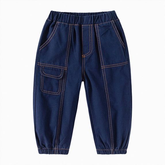 NIEWTR Boys Sweatpants Straight Leg Athletic Open Bottom Joggers Lightweight Drawstring Kid Pants with Pockets 2T 3T 4T 5T 6T 7T 8T 9T Boys Uniform Dress Pant(A-Navy,8-10 Years)