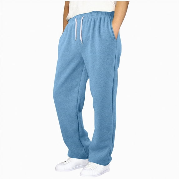 NIEWTR Boys Sweatpants Straight Leg Athletic Open Bottom Joggers Lightweight Drawstring Kid Pants with Pockets 2T 3T 4T 5T 6T 7T 8T 9T Boys Uniform Dress Pant(A-Sky Blue,7-8 Years)