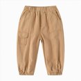 thumbnail image 1 of NIEWTR Boys Sweatpants Straight Leg Athletic Open Bottom Joggers Lightweight Drawstring Kid Pants with Pockets 2T 3T 4T 5T 6T 7T 8T 9T Boys Uniform Dress Pant(A-Khaki,2-3 Years), 1 of 4
