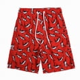 thumbnail image 1 of NIEWTR Boys Swim Trunks Quick Dry Board Shorts Lightweight Beach Swim Shorts with Fun Prints for Toddler Kids（Red,14-16 Years), 1 of 9