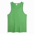 thumbnail image 1 of NIEWTR Boys Tank Tops Kids Plain Sleeveless Athletic Slimming T Shirts Basic Tops Undershirts Crewneck Tanks Breathable Vests 5-14 Years Boy(A-Green,12-18 Months), 1 of 5