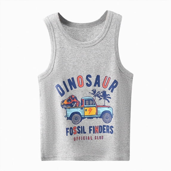 NIEWTR Boys Tank Tops Undershirts 0-24M 2T 3T 4T 5T 6T Toddler Kids Sleeveless Shirts Soft Breathable Cotton Tees Summer Basics(A-Grey,3-4 Years)