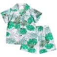 thumbnail image 1 of NIEWTR Boys Vest Set Comfortable Breathable Stylish Sleeveless T Shirt Vest And Shorts SetPajamas Set Summer Outfit (11-13 Years,Green), 1 of 8