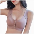 thumbnail image 1 of NIEWTR Bra Front Closure, Comfortable & Convenient Front Wrap Closure Bras for Seniors No Underwire Womans Bras(Pink,3XL), 1 of 6