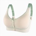 thumbnail image 1 of NIEWTR Bralettes for Women With Support Plus Size Front Closure Full Coverage No Underwire Comfort Wireless Push up Bras with Back Support Lace Sleeping Everyday Bras(Beige,M), 1 of 9