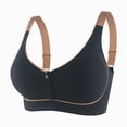 thumbnail image 1 of NIEWTR Bralettes for Women With Support Plus Size Front Closure Full Coverage No Underwire Comfort Wireless Push up Bras with Back Support Lace Sleeping Everyday Bras(Black,2XL), 1 of 7