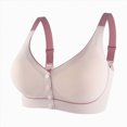 thumbnail image 1 of NIEWTR Bralettes for Women With Support Plus Size Front Closure Full Coverage No Underwire Comfort Wireless Push up Bras with Back Support Lace Sleeping Everyday Bras(Light Pink,M), 1 of 8