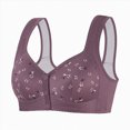 thumbnail image 1 of NIEWTR Bras for Older Women, Comfortable Convenient Front Close Button Cotton Bras for Older Women No Underwire(Grey,36/80), 1 of 9