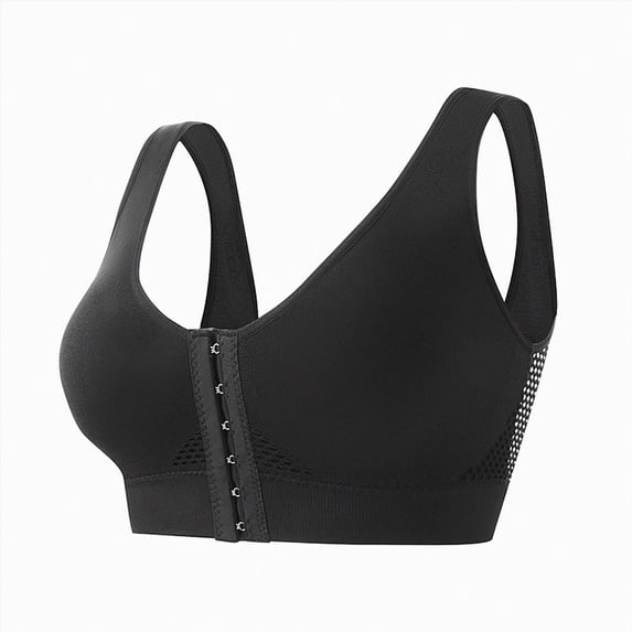 NIEWTR Bras for Older Women No Underwire Front Closure Comfort Senior Wireless Snap Closing Bra