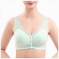 thumbnail image 1 of NIEWTR Bras for Seniors New Front Closure Bras for Older Women, Bra for Women Front Closure No Underwire Bra(Green,3XL), 1 of 9