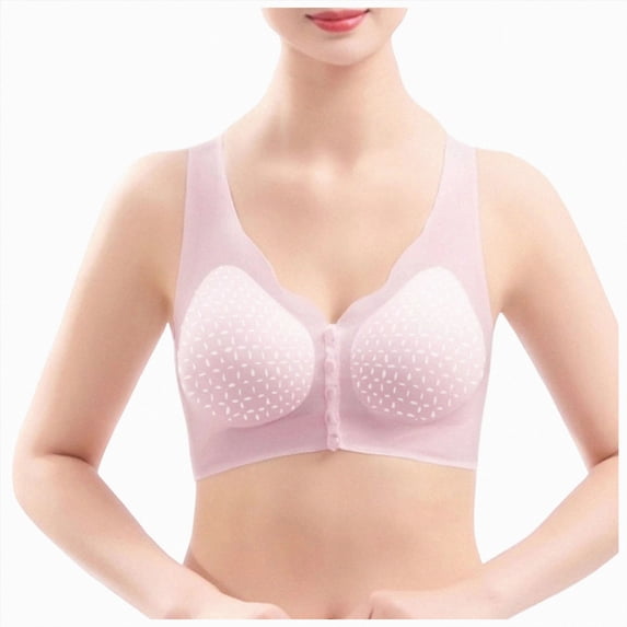 NIEWTR Bras for Seniors New Front Closure Bras for Older Women, Bra for Women Front Closure No Underwire Bra(Purple,3XL)