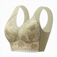 thumbnail image 1 of NIEWTR Bras for Women No Underwire Comfortable Full Coverage Front Closure Bralettes Adjustable Wireless Wirefree Everyday Bras Underwear(Green,L), 1 of 4